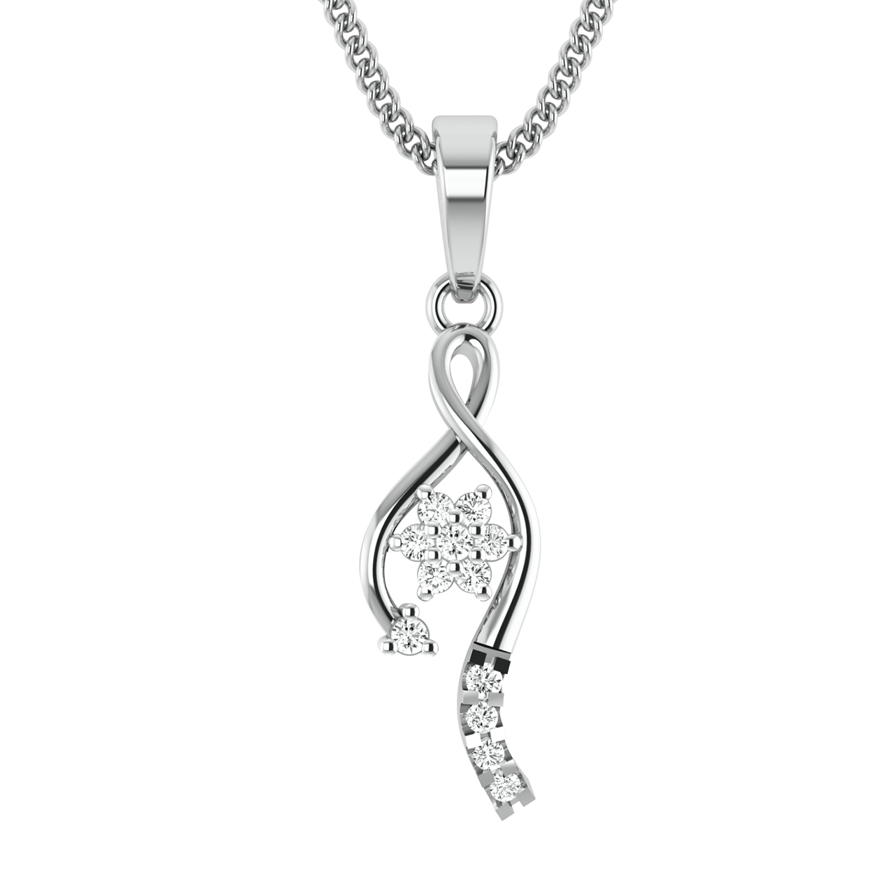 Andrya Round Diamond Office Wear Pendant